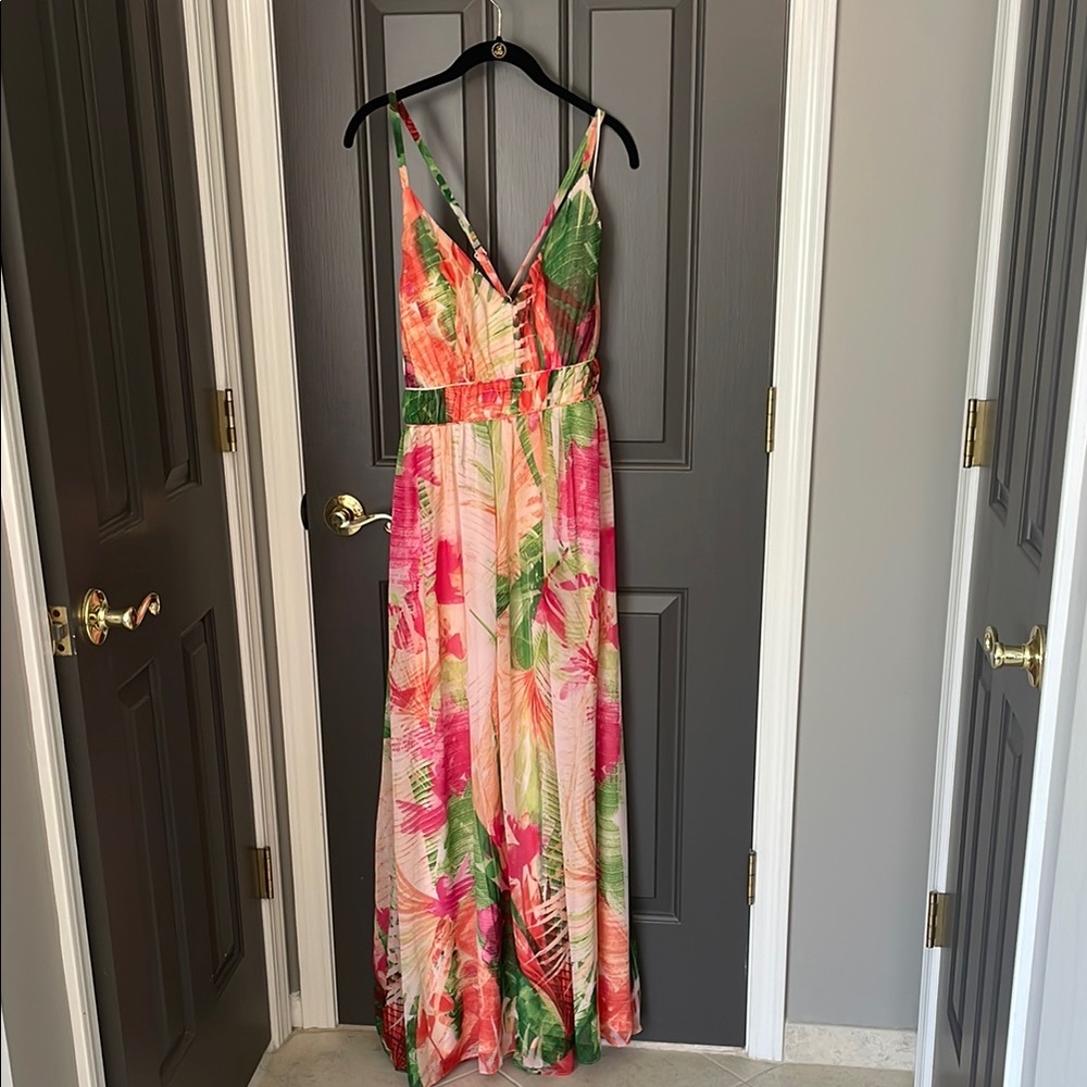 Tropical Floral Maxi Dress